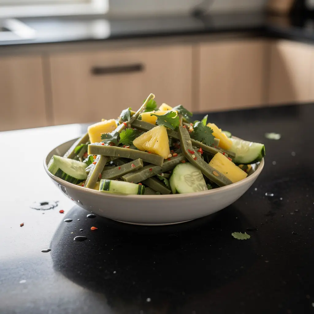 Ensalada de nopales mit Ananas und Chili
