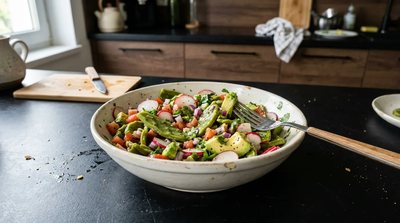 Ensalada de Nopales with Avocado and Radish