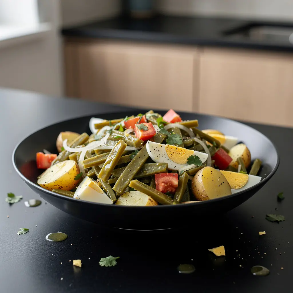 Ensalada de nopales z jajkiem i ziemniakami