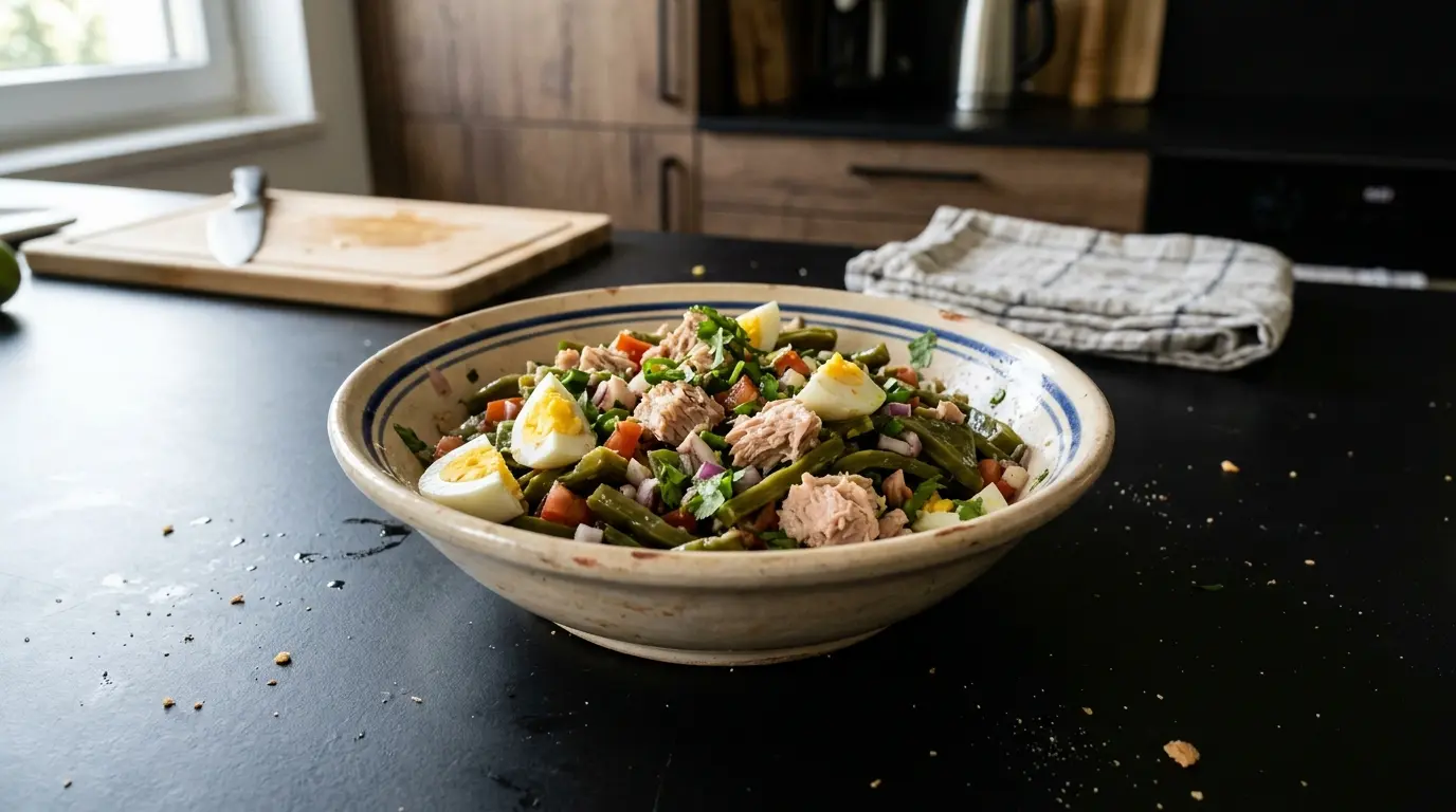 Ensalada de nopales z jajkiem na twardo i tuńczykiem