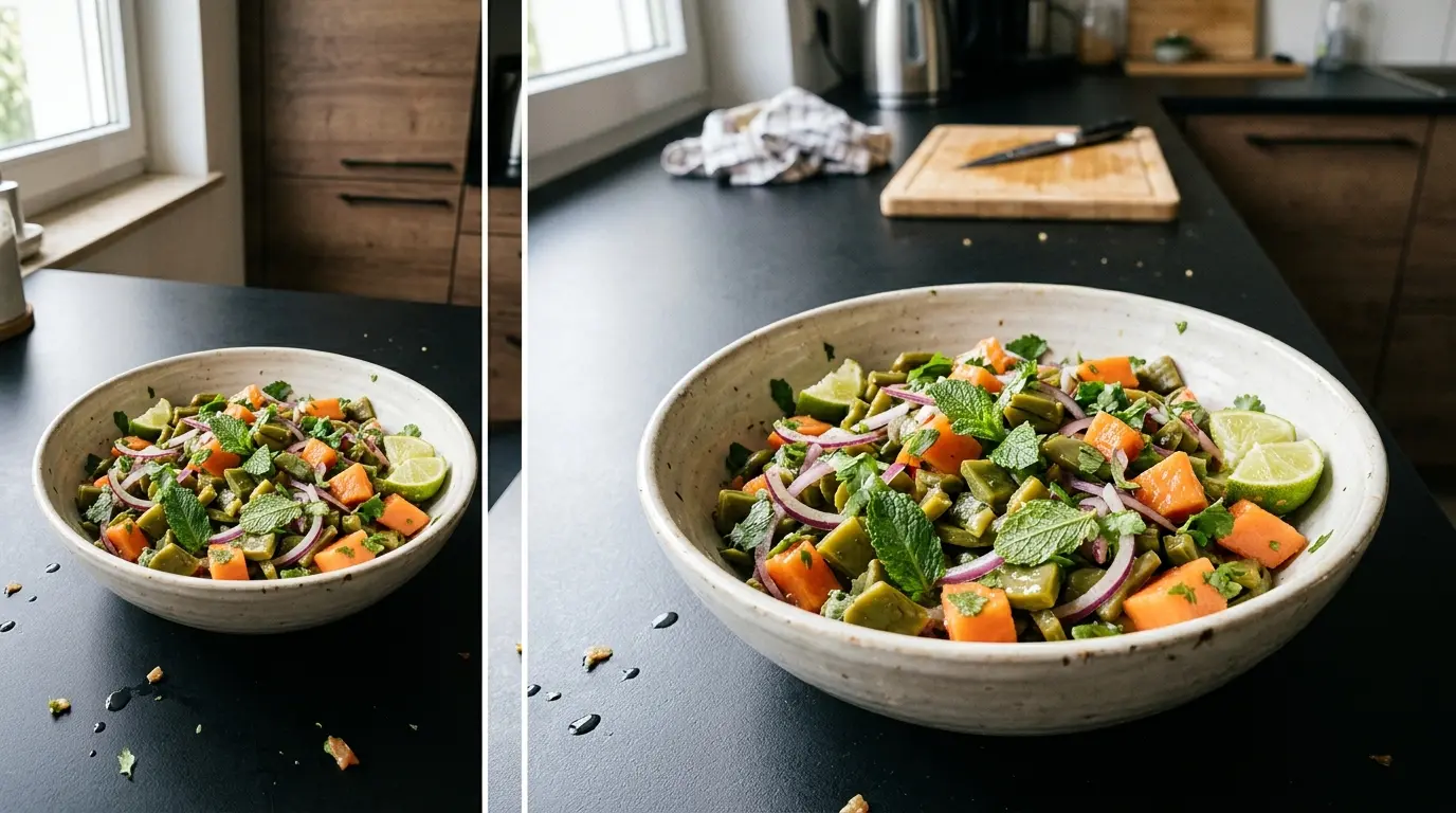 Ensalada de nopales z papają i limonką