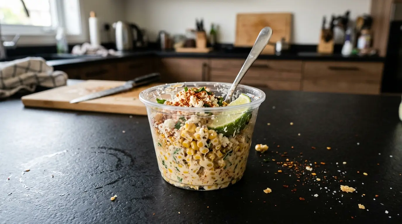 Esquites – sałatka z kukurydzy w kubeczku