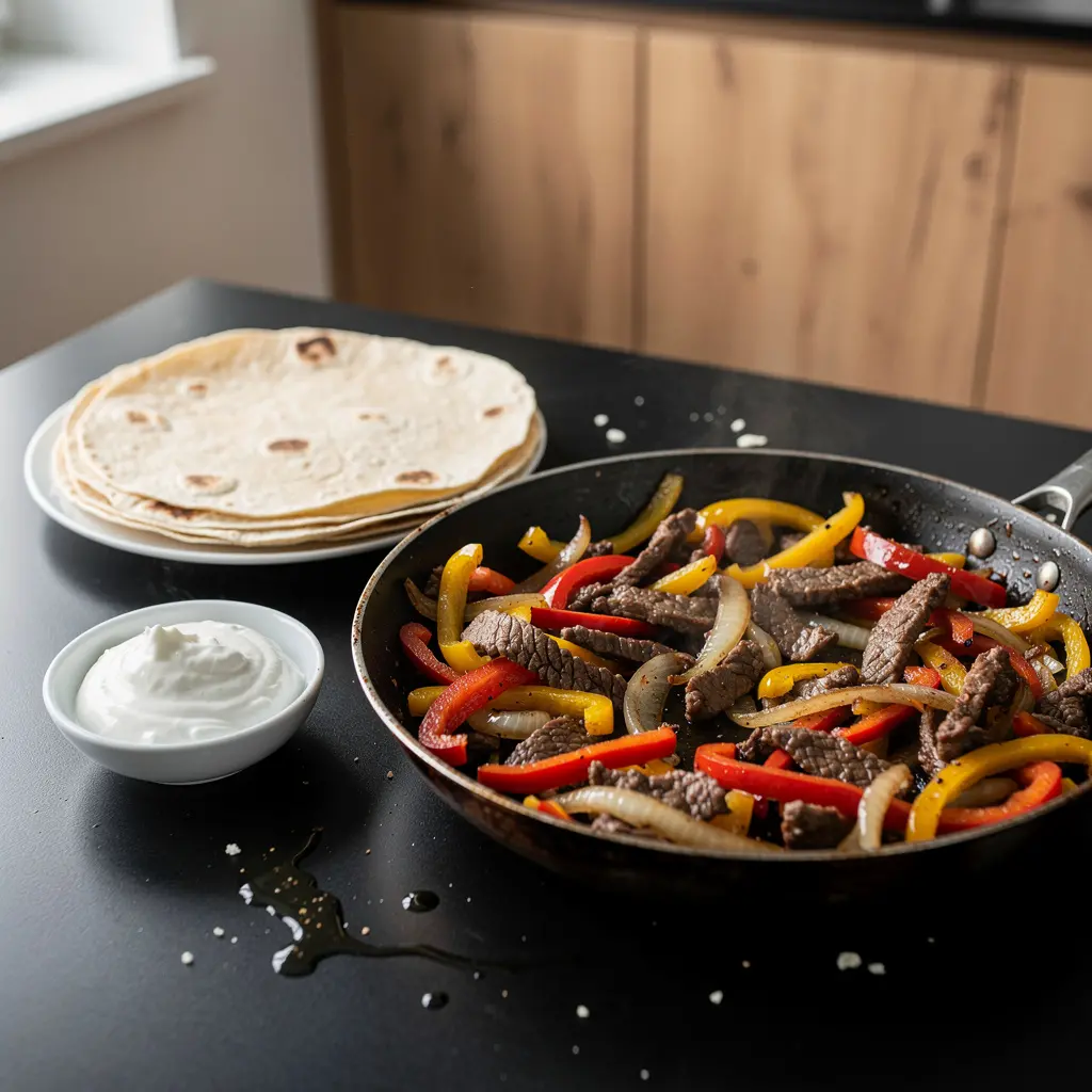 Fajitas z wołowiną i papryką
