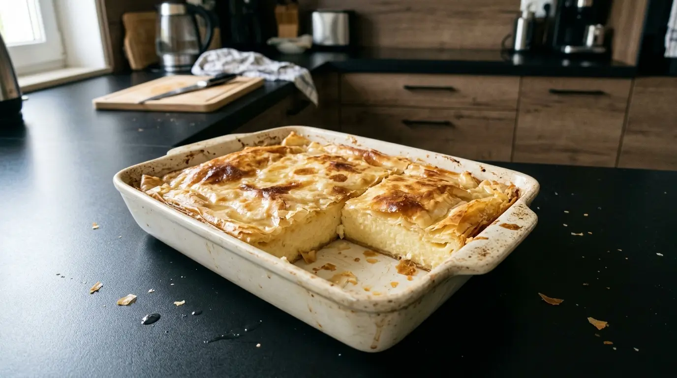 Galaktoboureko – grecki deser z ciasta filo i kremu semolinowego