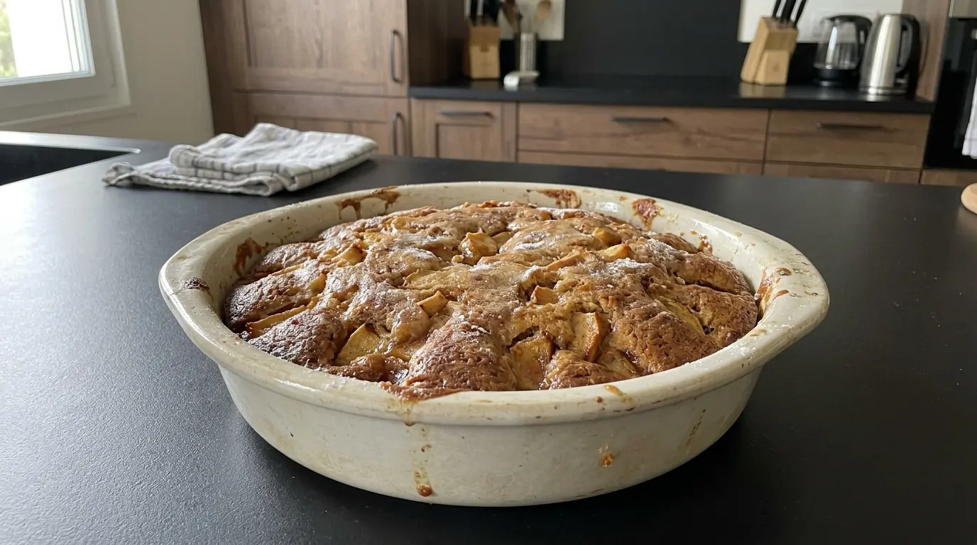 Gâteau aux pommes normand – wilgotne ciasto jabłkowe z Normandii