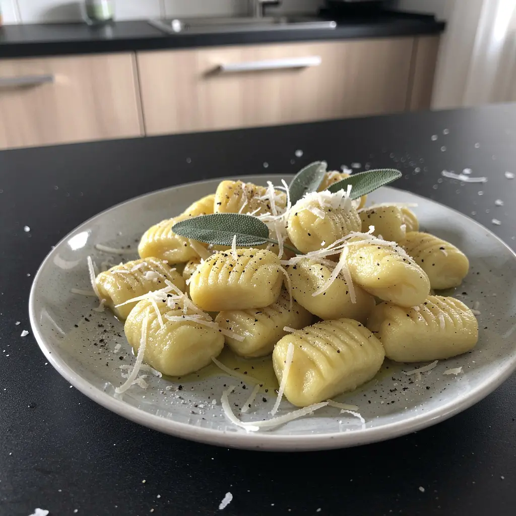 Gnocchi ziemniaczane z masłem szałwiowym