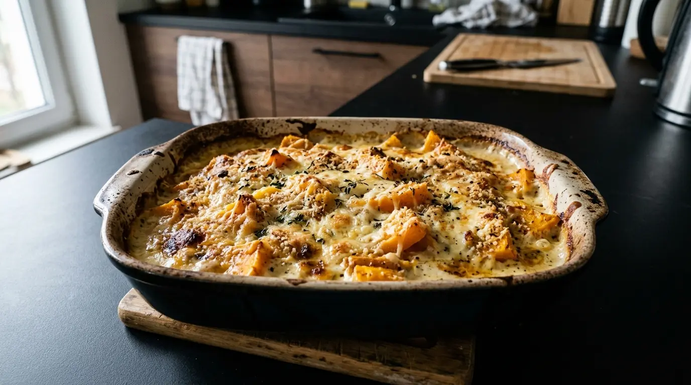 Gratin de courge butternut – zapiekanka z dyni piżmowej i serem
