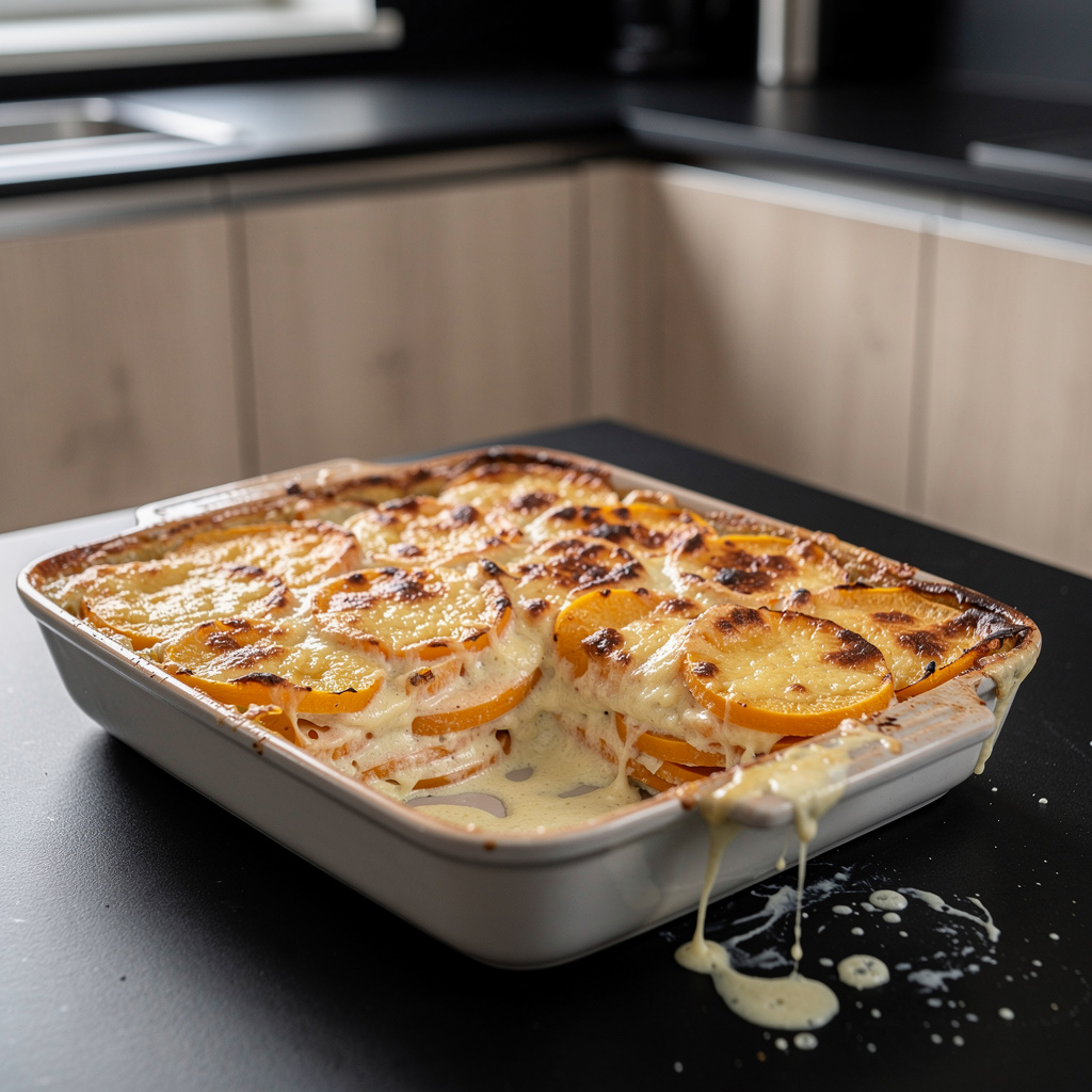Gratin de courge butternut – zapiekanka z dyni piżmowej i serem
