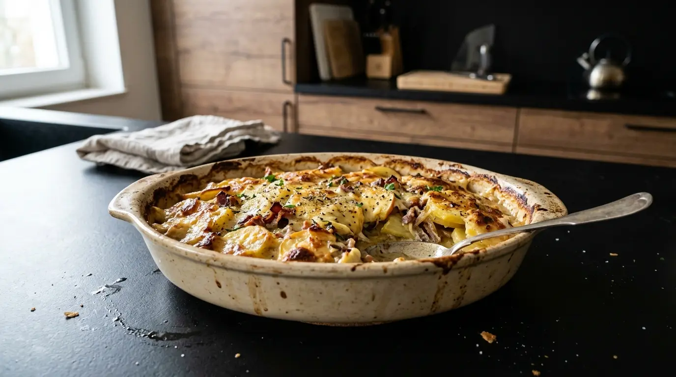 Gratin de pommes – zapiekane ziemniaki z jabłkiem i boczkiem
