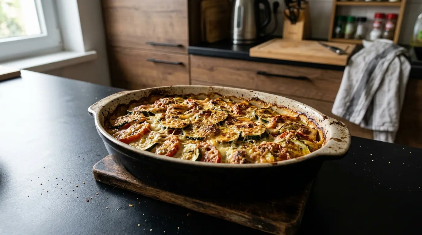 Gratin de tomates et courgettes – zapiekane pomidory i cukinie z serem