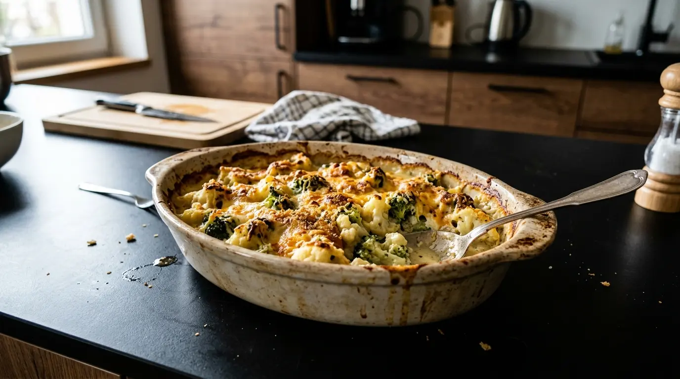 Gratin z kalafiora i brokuła