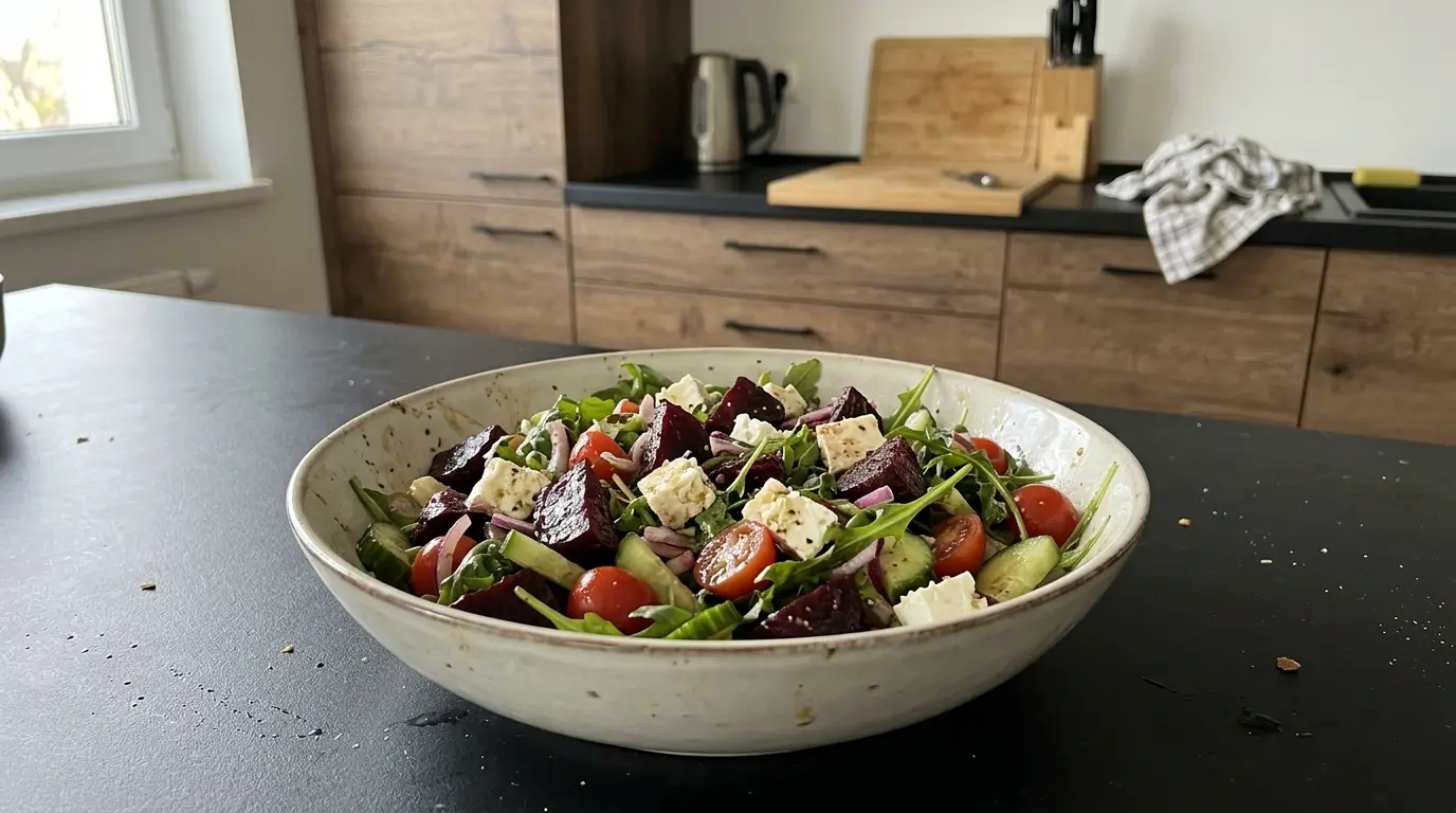 Greek Salad with Roasted Beetroot and Feta