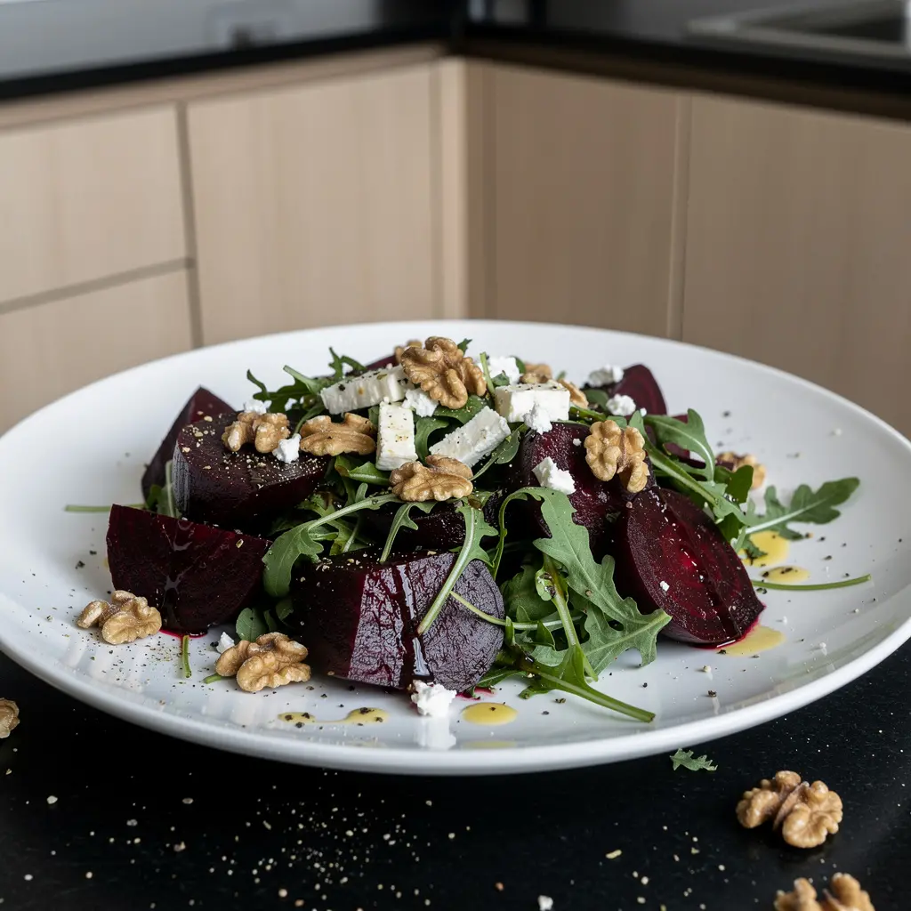 Grecka sałatka z pieczonym burakiem i fetą