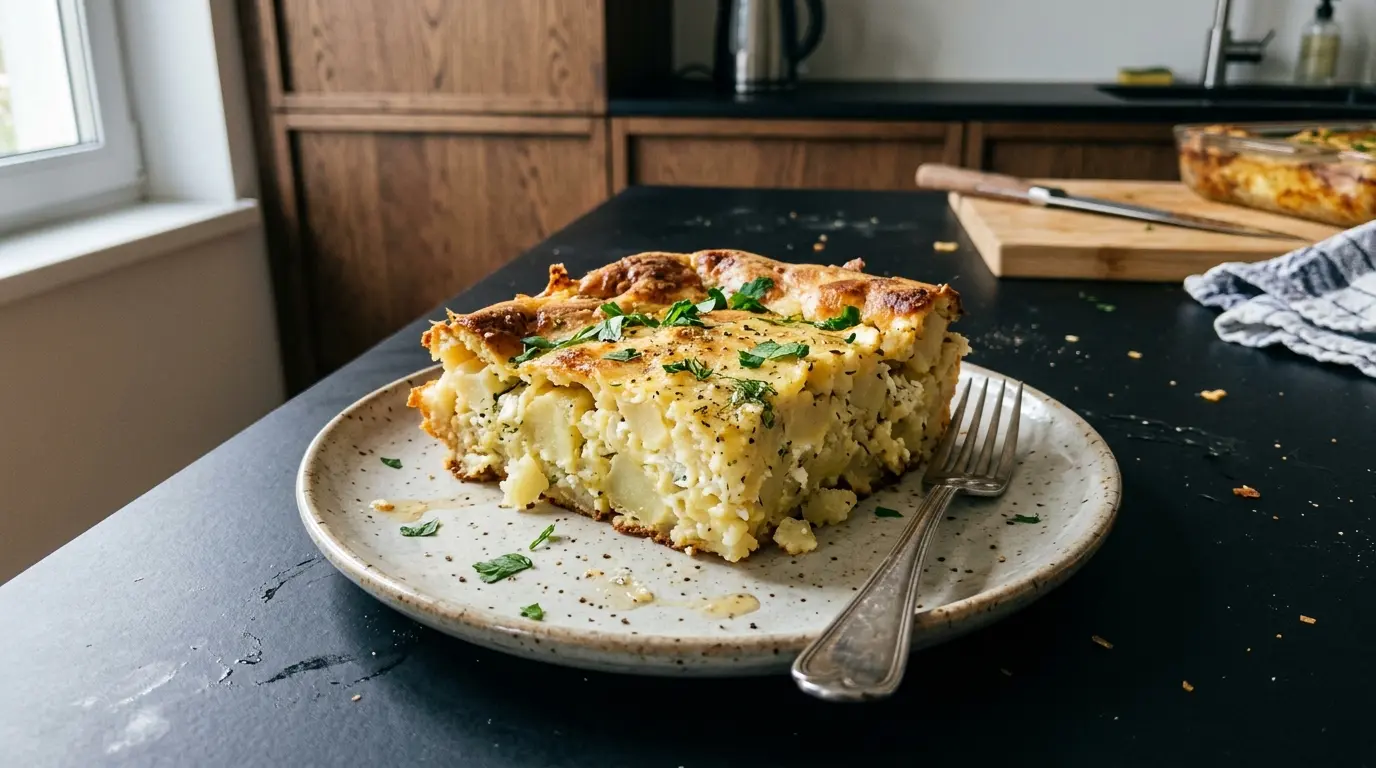 Grecki placek ziemniaczany patatopita z fetą