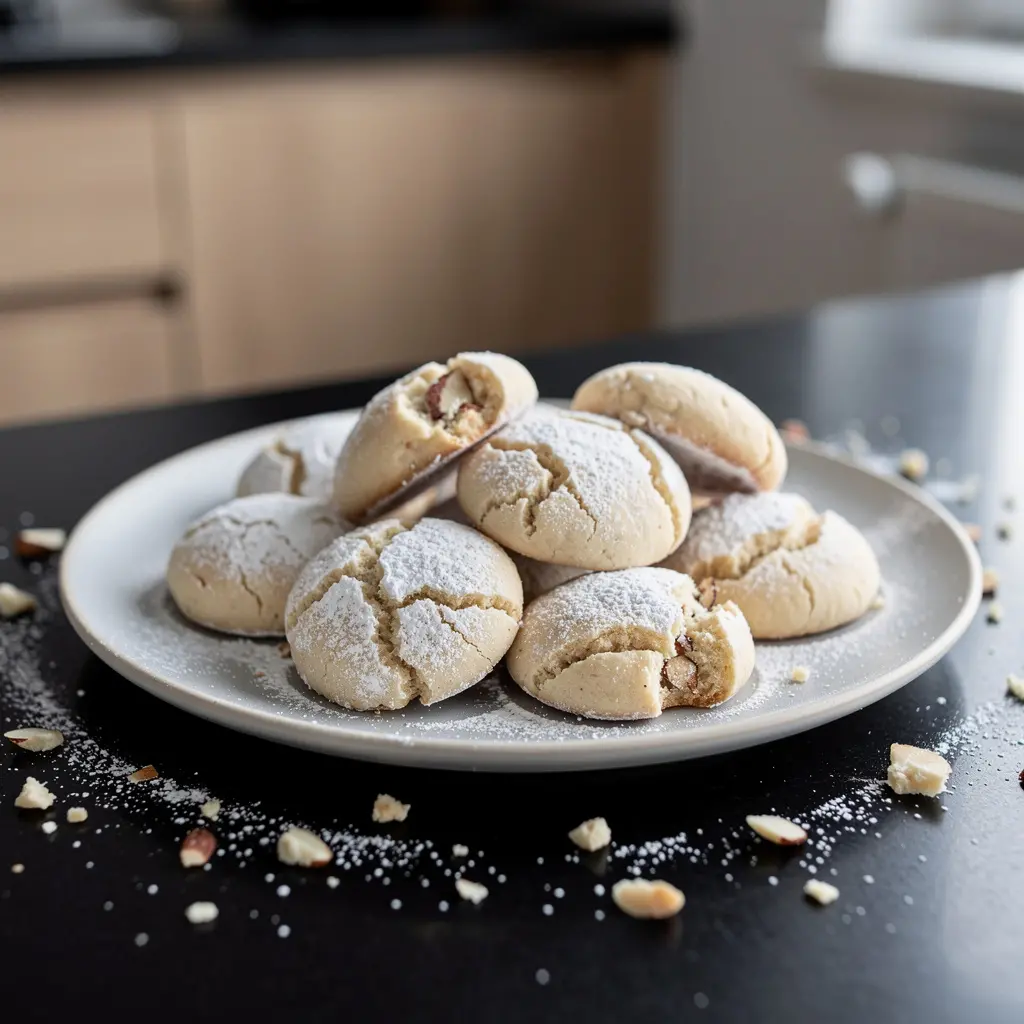 Greckie ciasteczka migdałowe kourabiedes