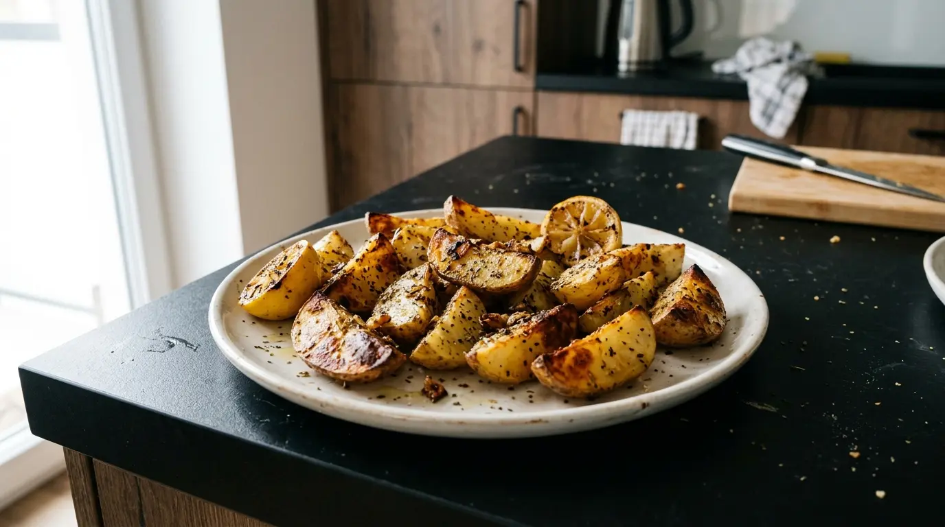Patate al forno greche con limone e origano