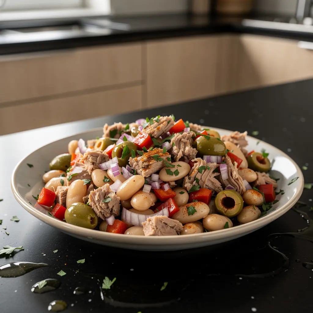 Spanish White Bean, Tuna and Pepper Salad