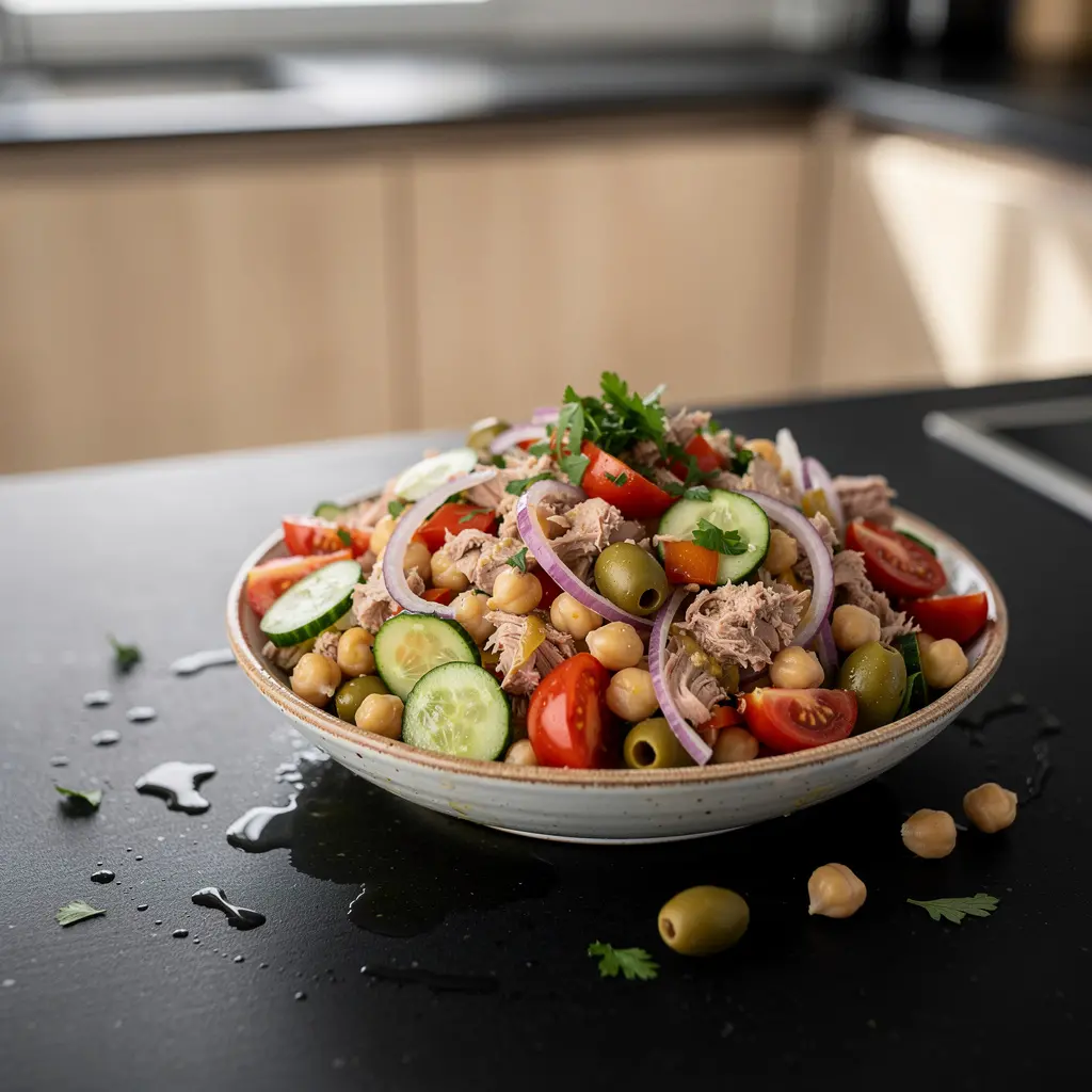 Spanish Chickpea and Tuna Salad