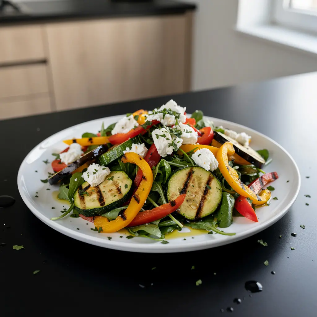 Spanish Grilled Vegetable and Goat Cheese Salad