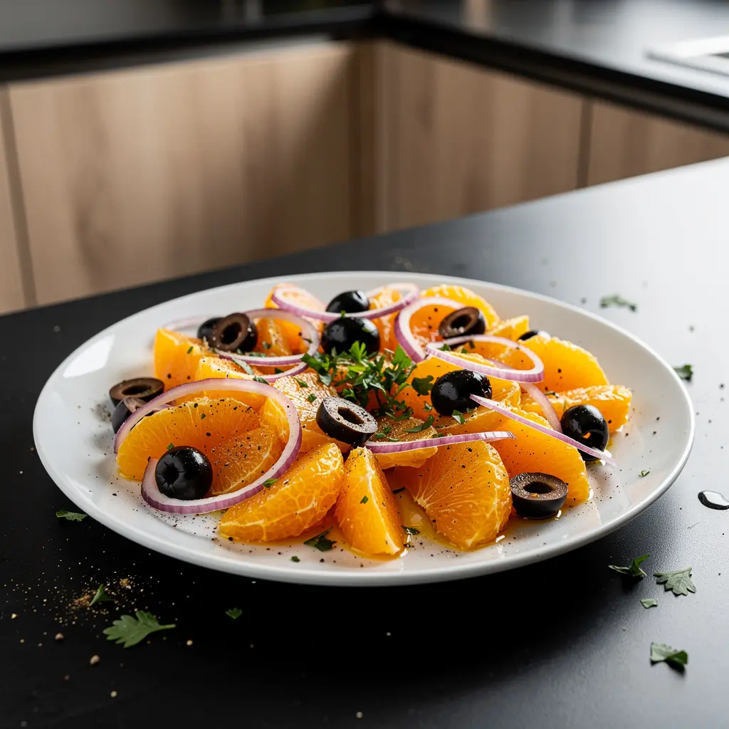 Spanish Orange, Olive and Red Onion Salad