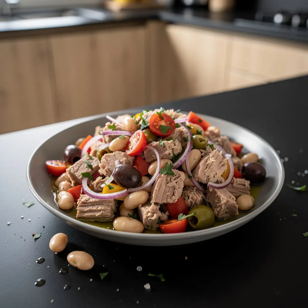 Spanish Tuna, Bean and Red Onion Salad