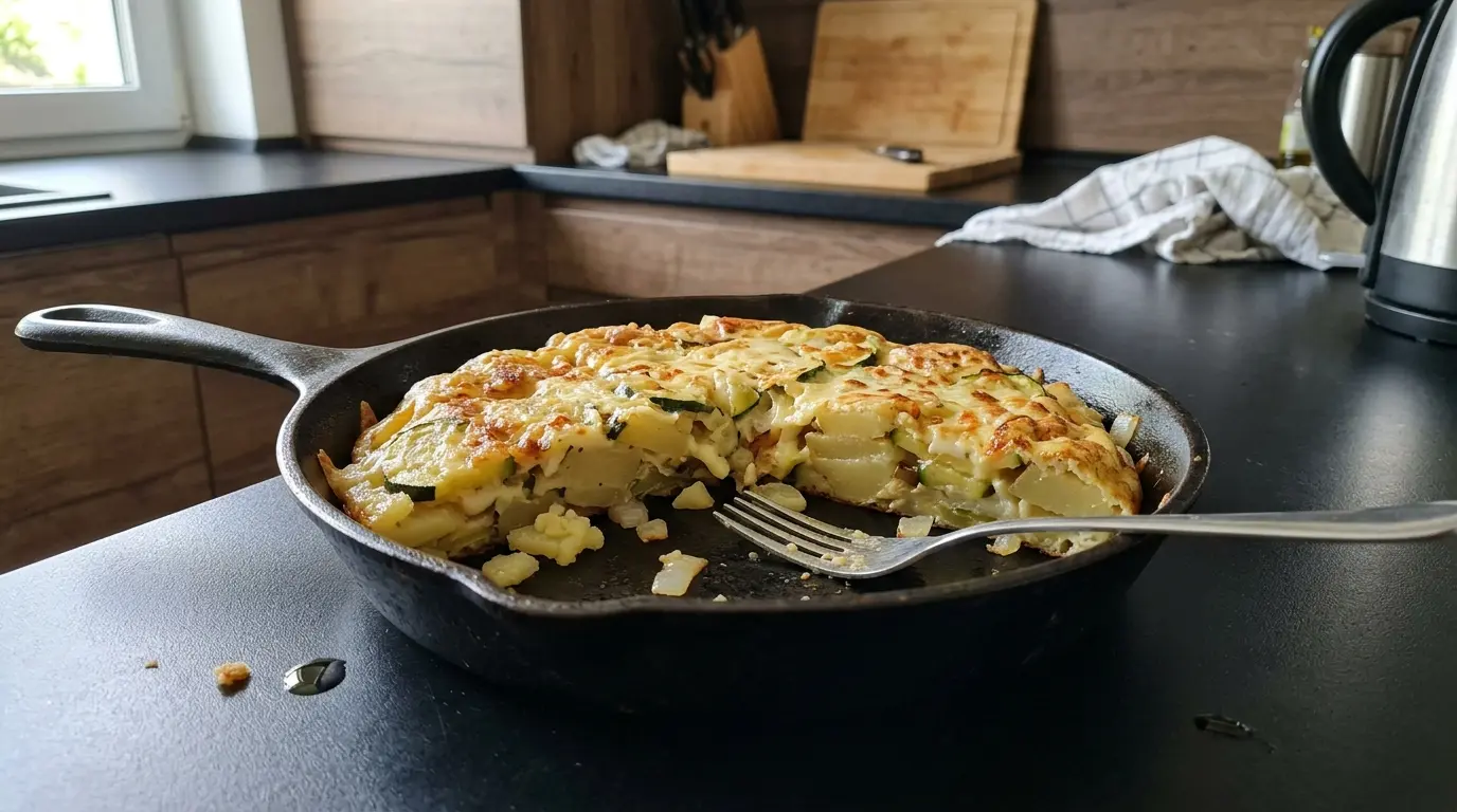 Hiszpańska tortilla z cukinią i serem
