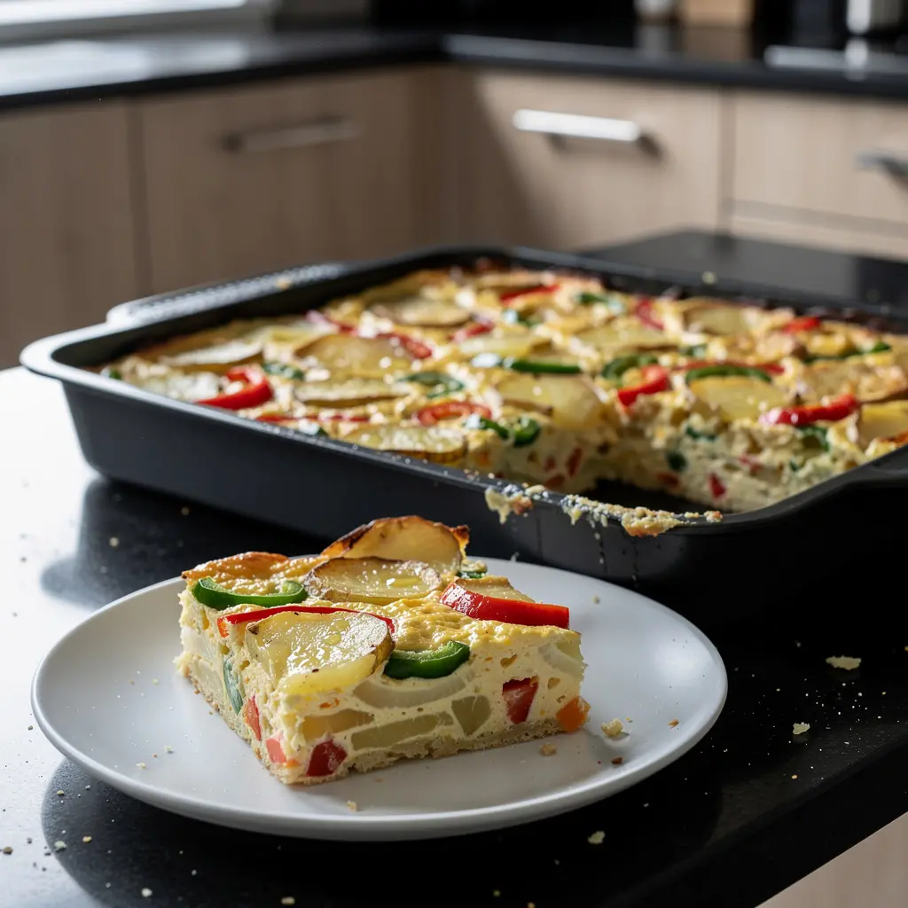 Spanish Potato, Pepper and Egg Bake