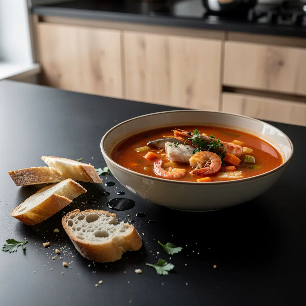 Spanish Fish Soup with Saffron