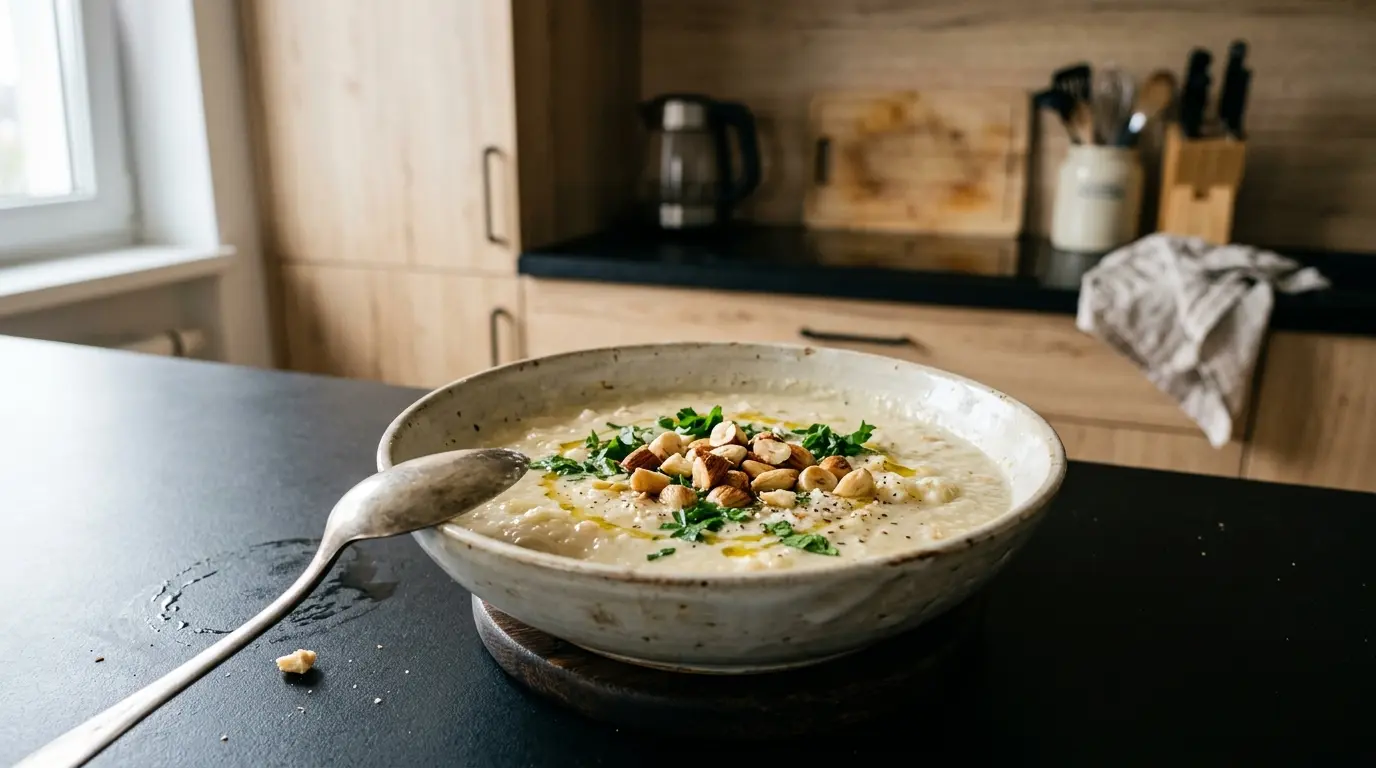 Spanische Blumenkohlsuppe mit Mandeln