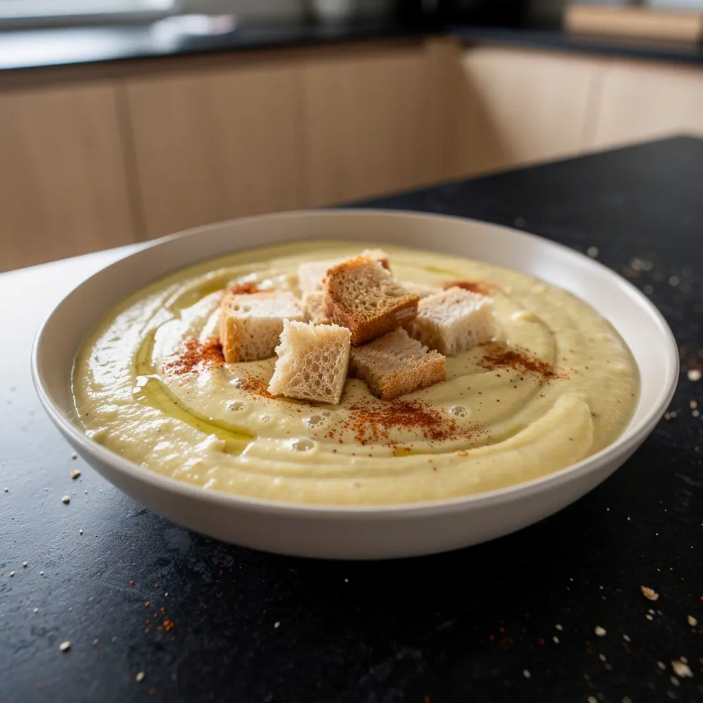 Spanish Roasted Garlic and Potato Soup