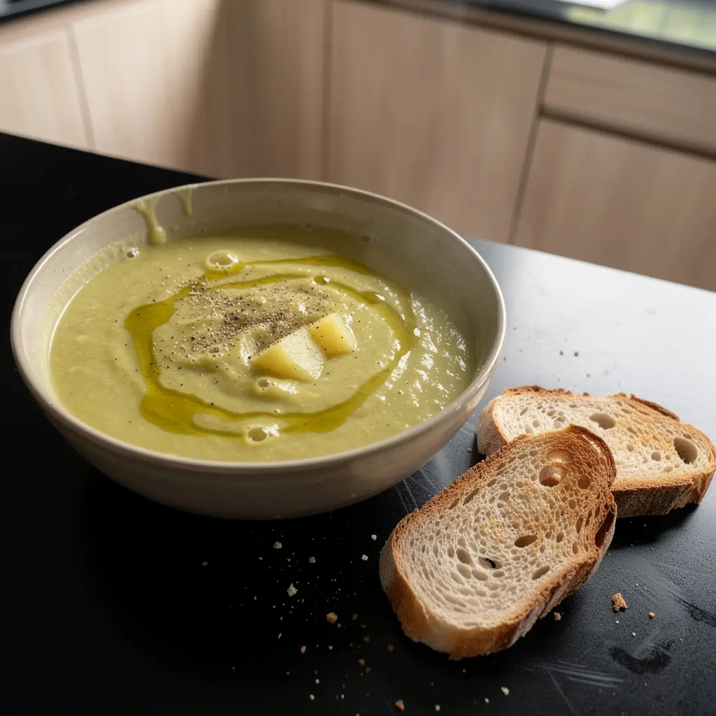 Spanish Leek and Potato Soup with Olive Oil