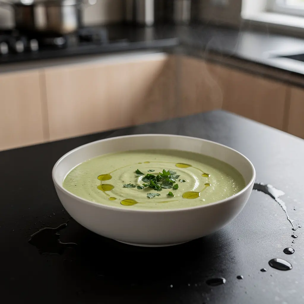 Hiszpańska zupa z zielonej papryki i migdałów