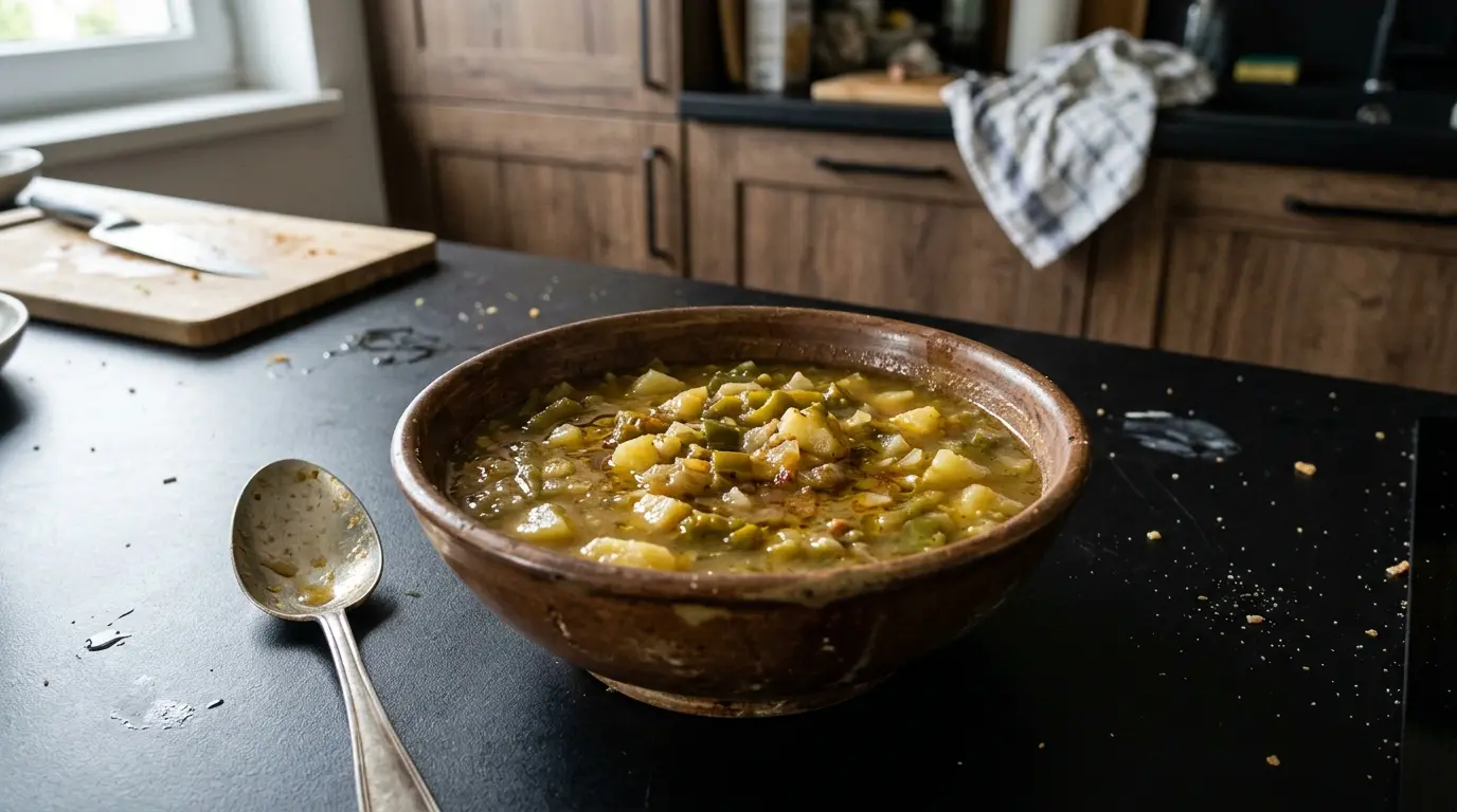 Zuppa spagnola di peperoni verdi e patate