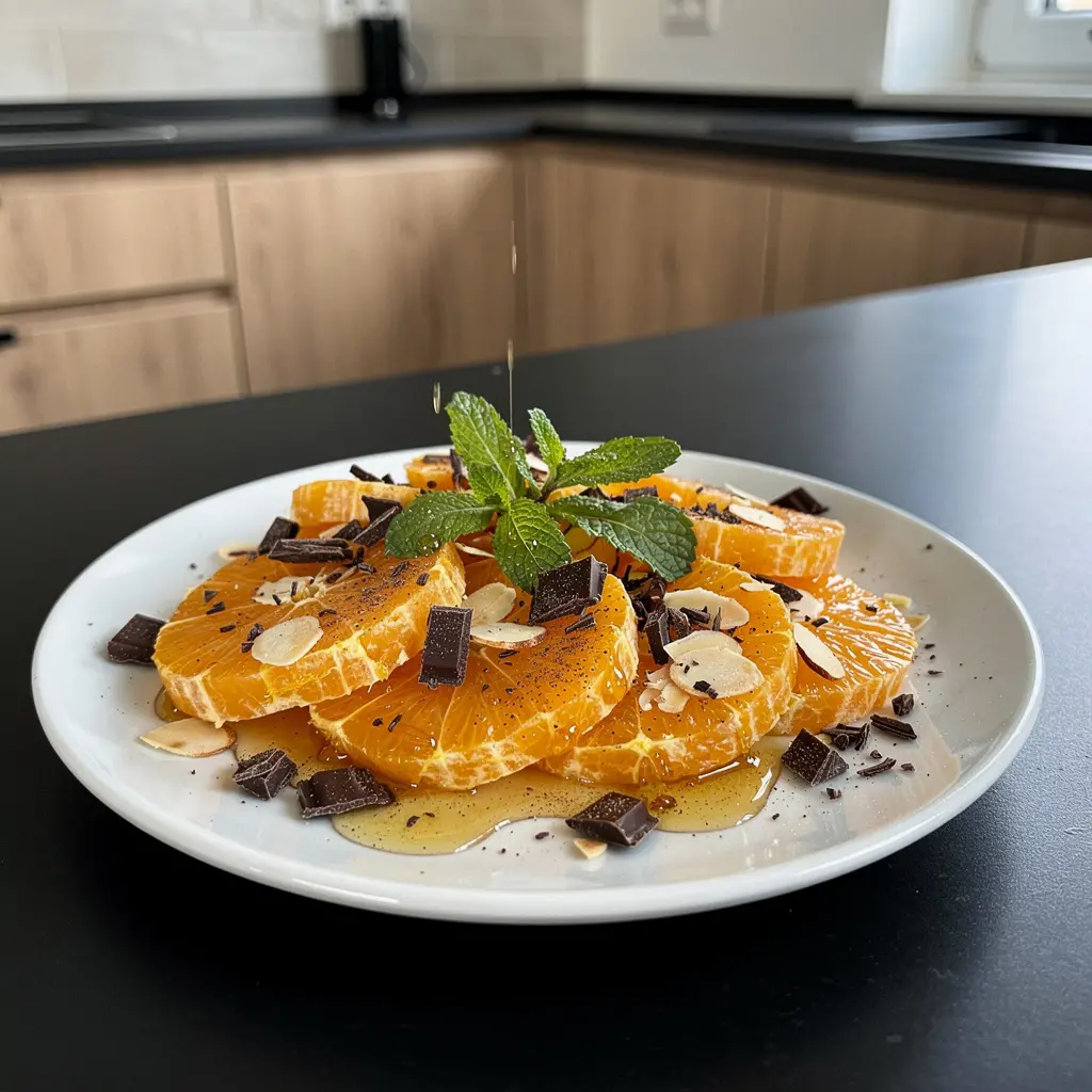 Hiszpański deser z pomarańczy, miodu i czekolady