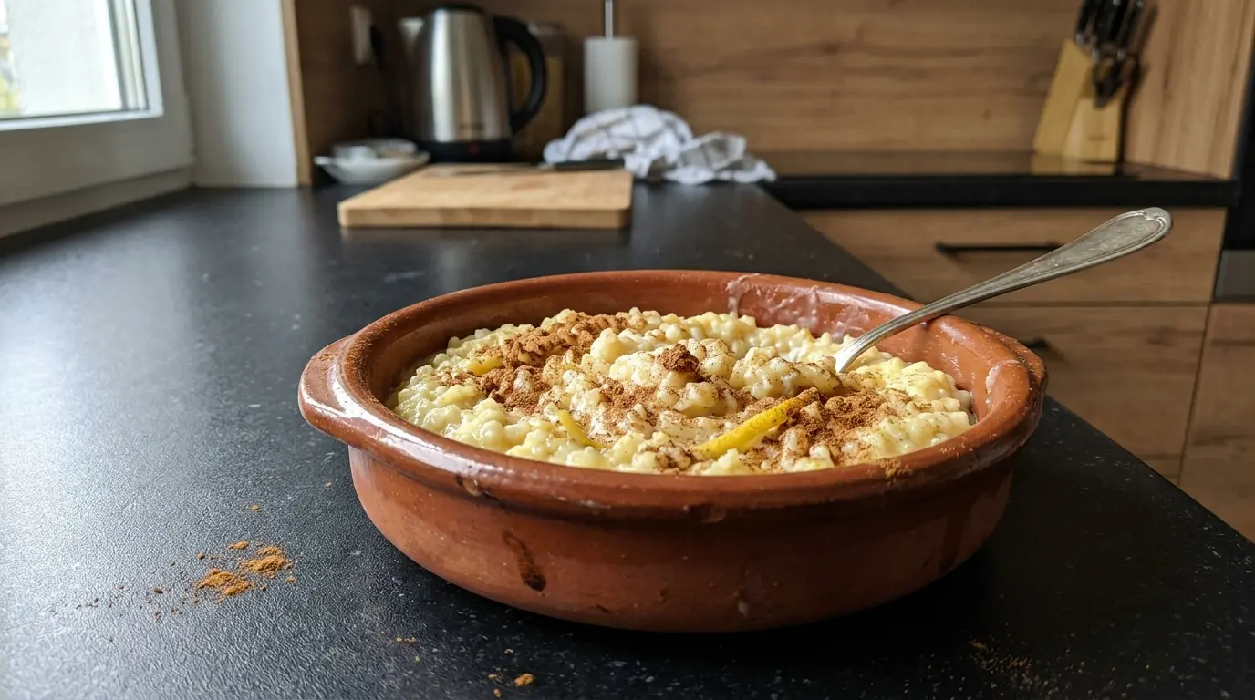 Arroz con leche español con canela