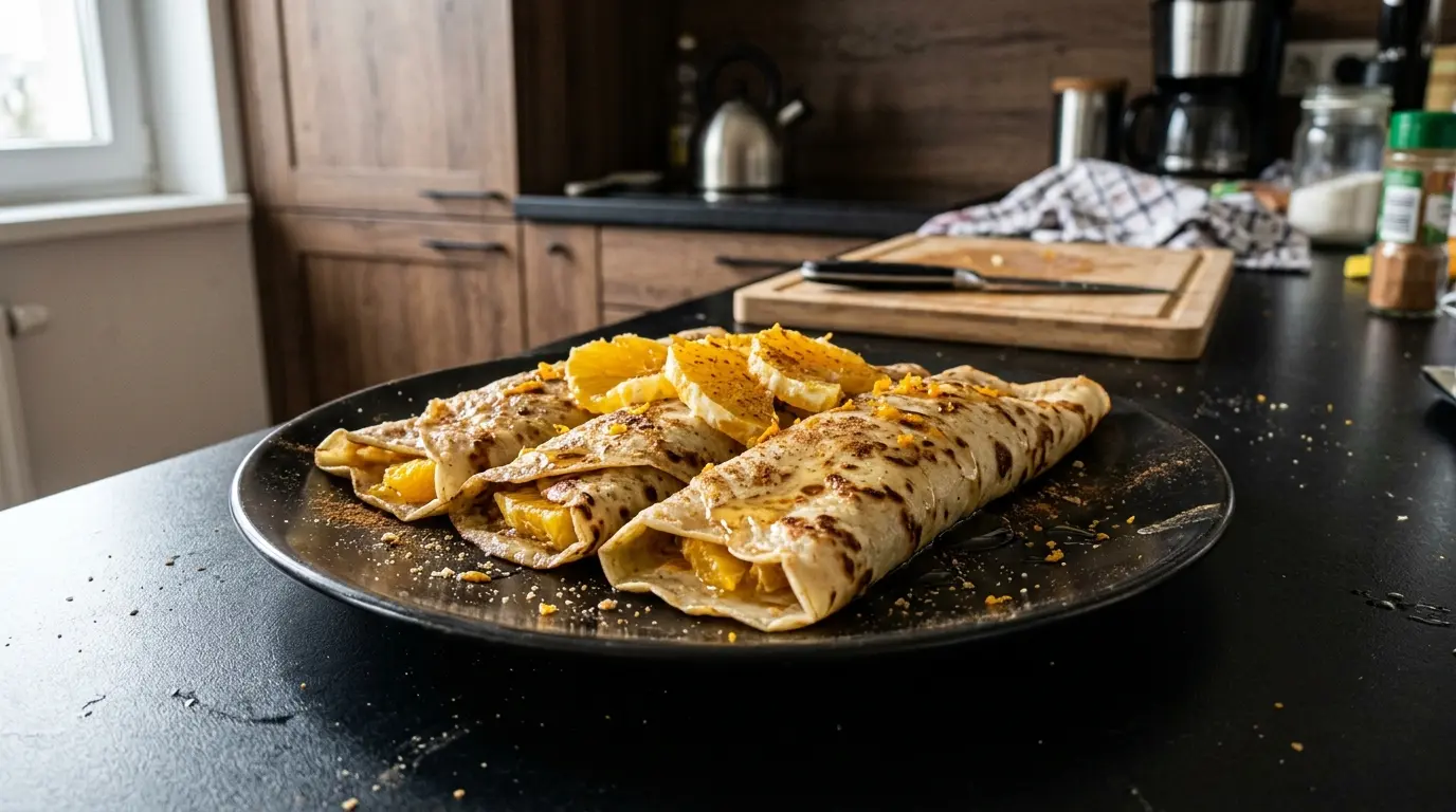 Crêpes spagnole con arance e miele