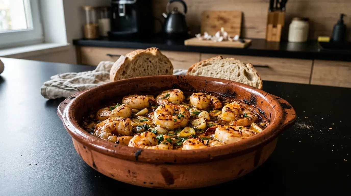 Spanish Baked Shrimp with Garlic and Sherry