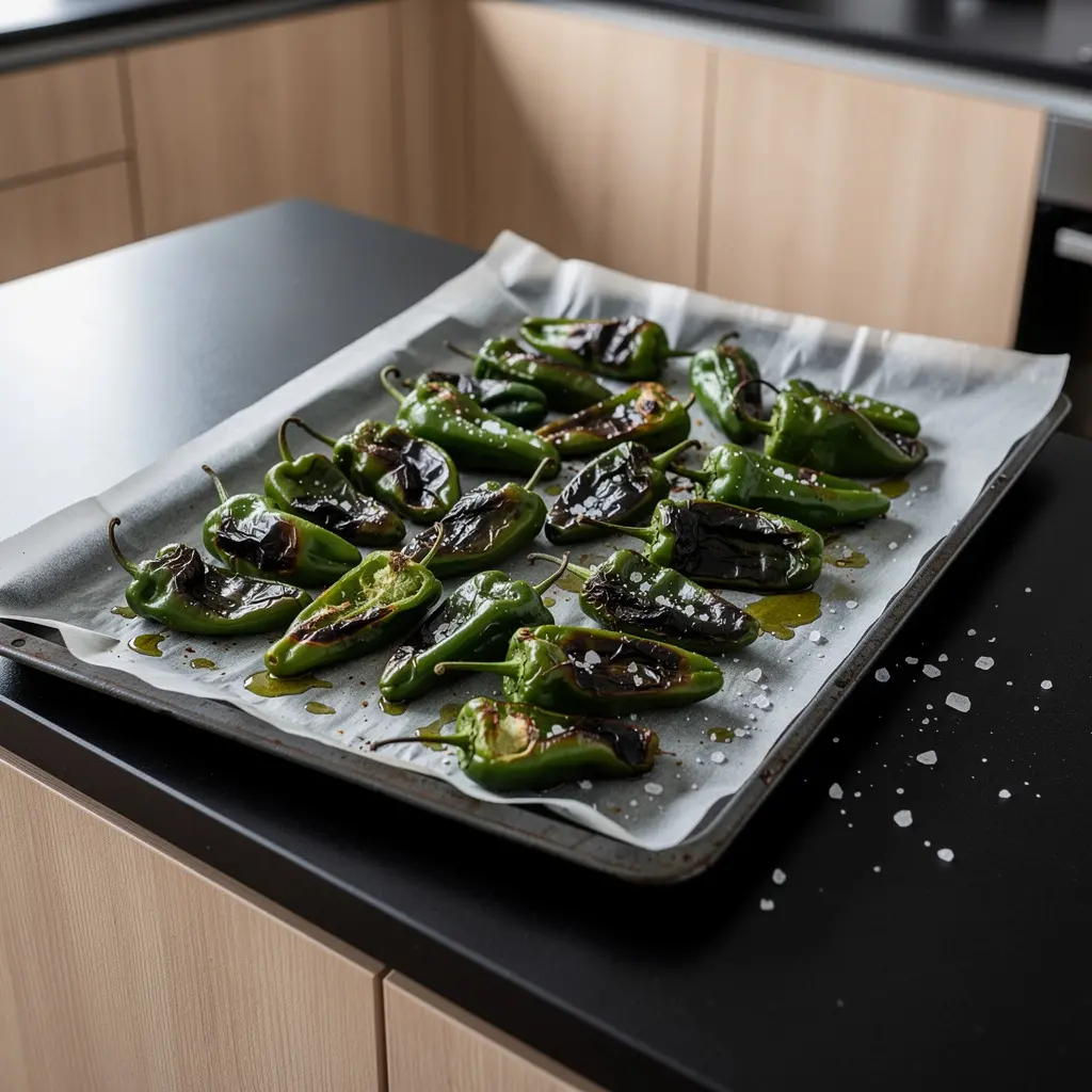 Spanish Roasted Padrón Peppers with Sea Salt