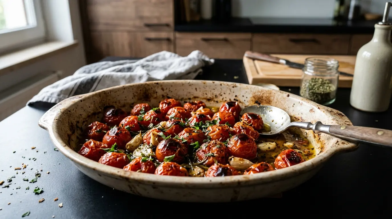 Spanish Roasted Tomatoes with Garlic and Herbs