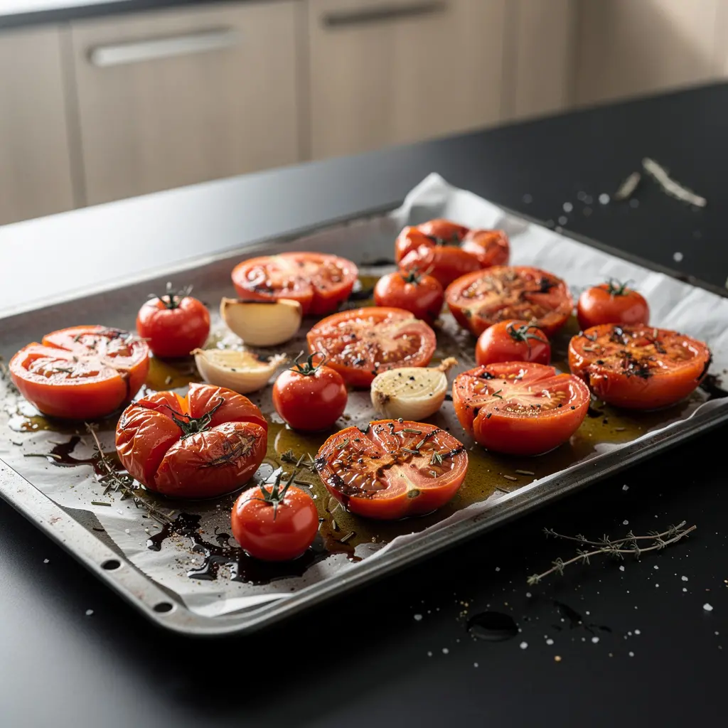 Spanish Roasted Tomatoes with Garlic and Herbs