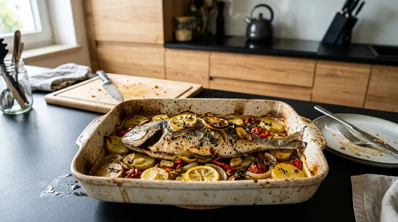 Hiszpańskie pieczone ryby z cytryną i ziołami