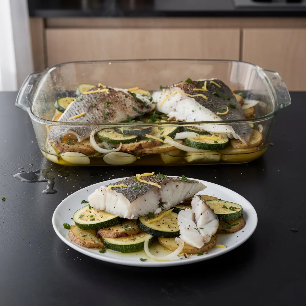 Spanish Baked Fish with Lemon and Herbs