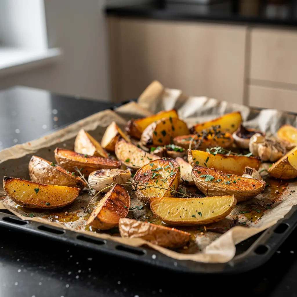Pommes de terre espagnoles rôties à l’ail et au thym