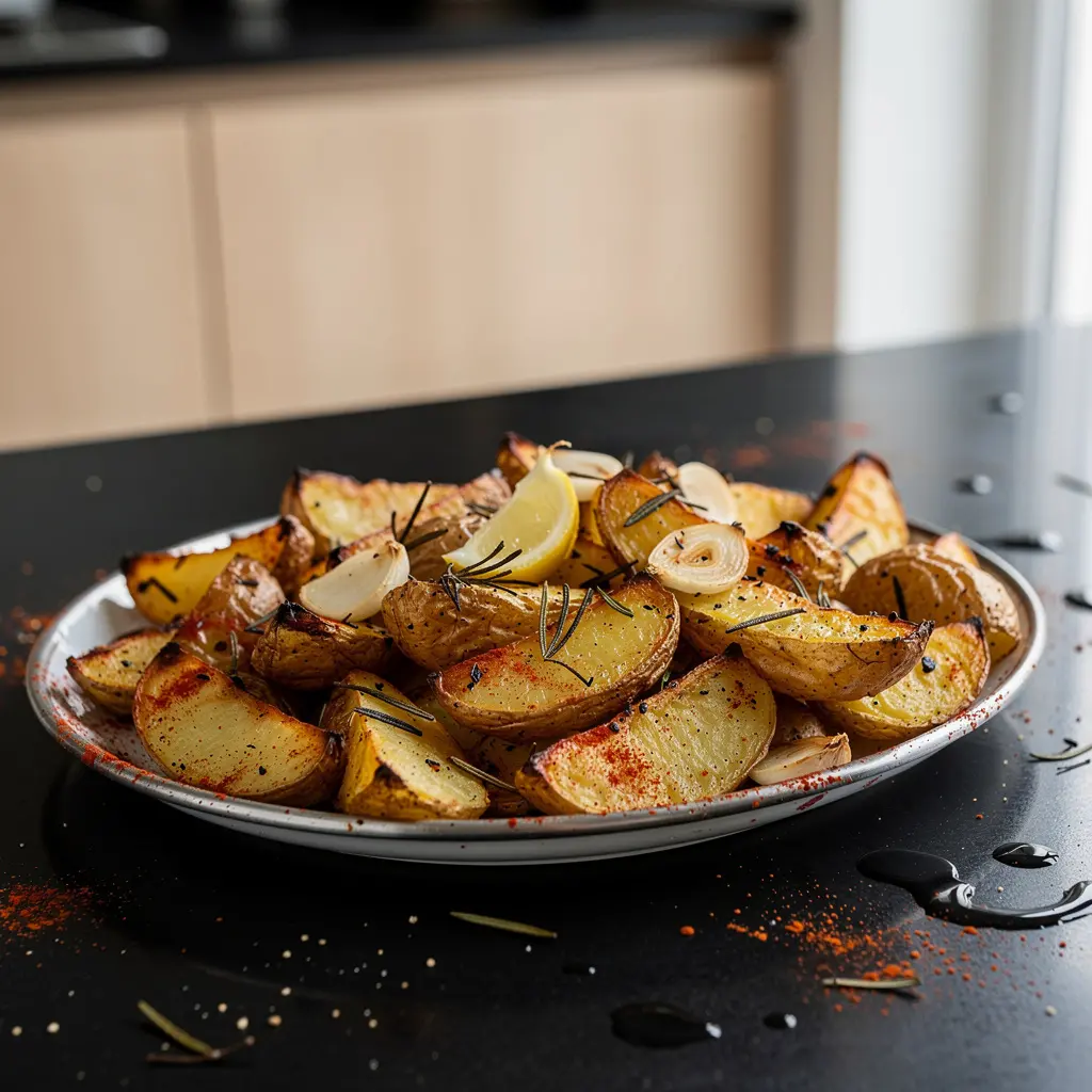 Hiszpańskie pieczone ziemniaki z papryką i rozmarynem