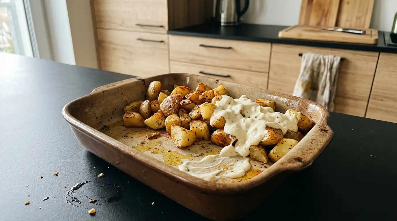 Hiszpańskie pieczone ziemniaki z sosem aioli