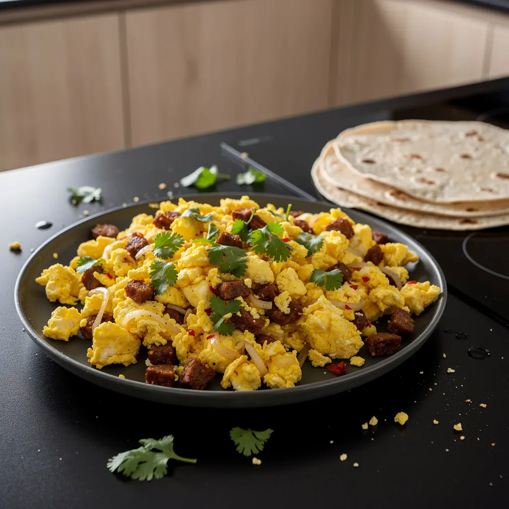 Huevos con chorizo – jajka z kiełbasą po meksykańsku