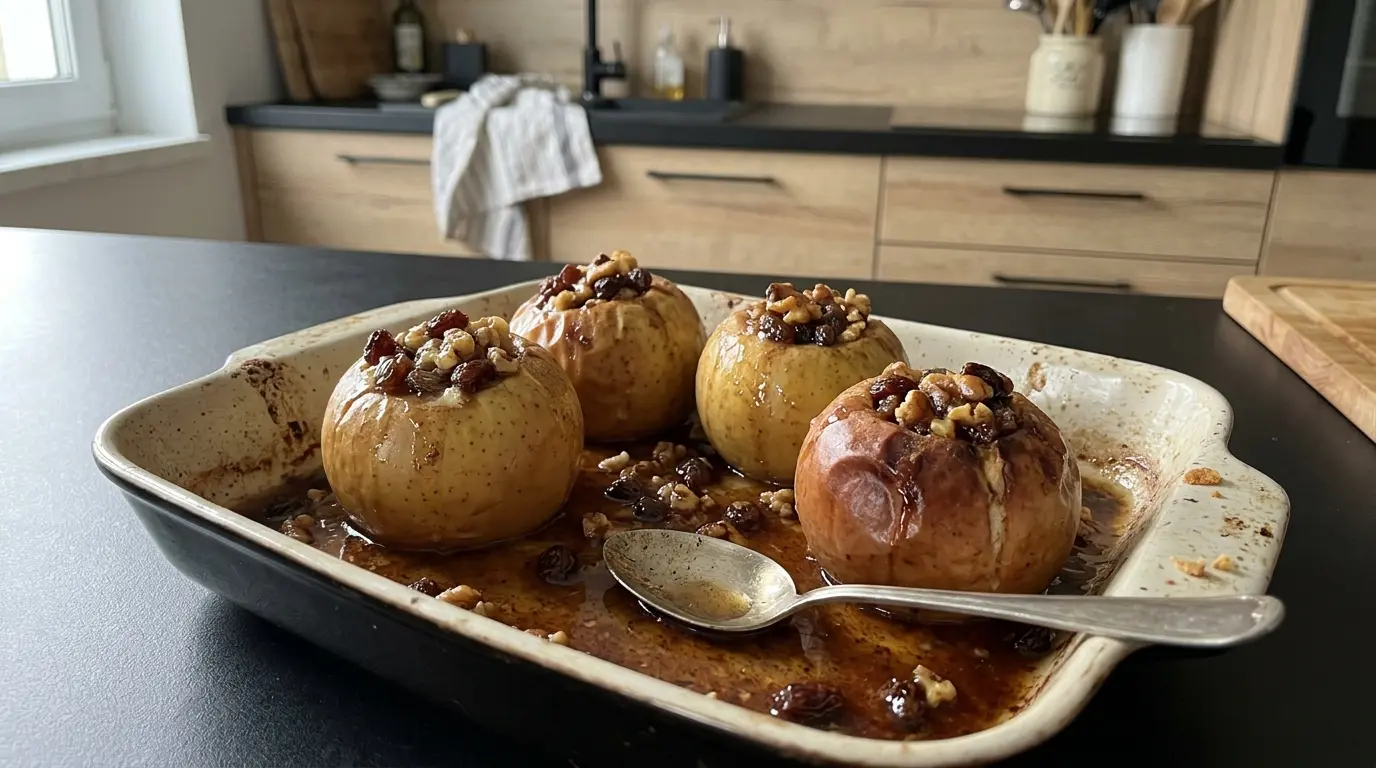 Jabłka pieczone z cynamonem i miodem