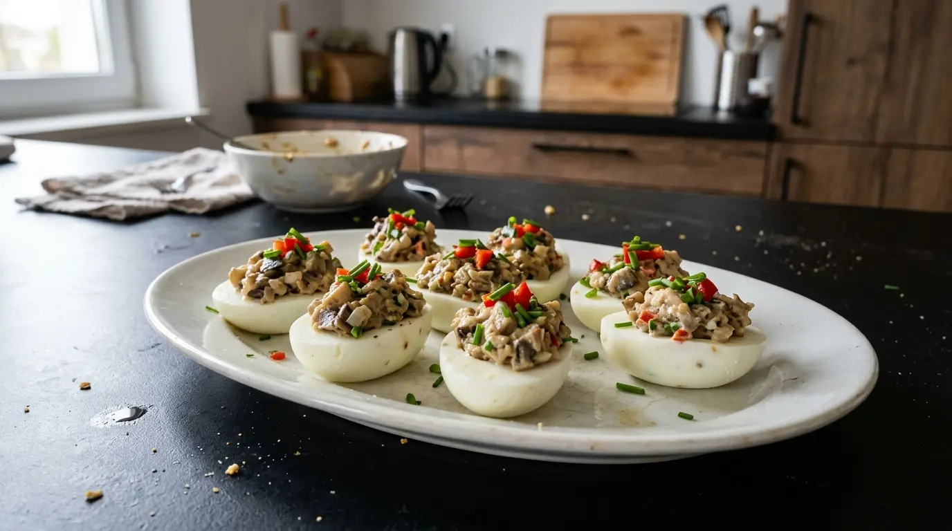 Jajka faszerowane pieczarkami