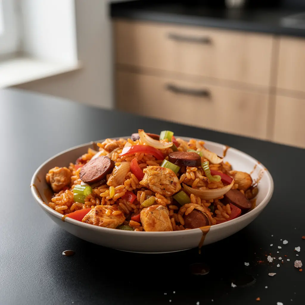 Jambalaya z kurczakiem i kiełbasą