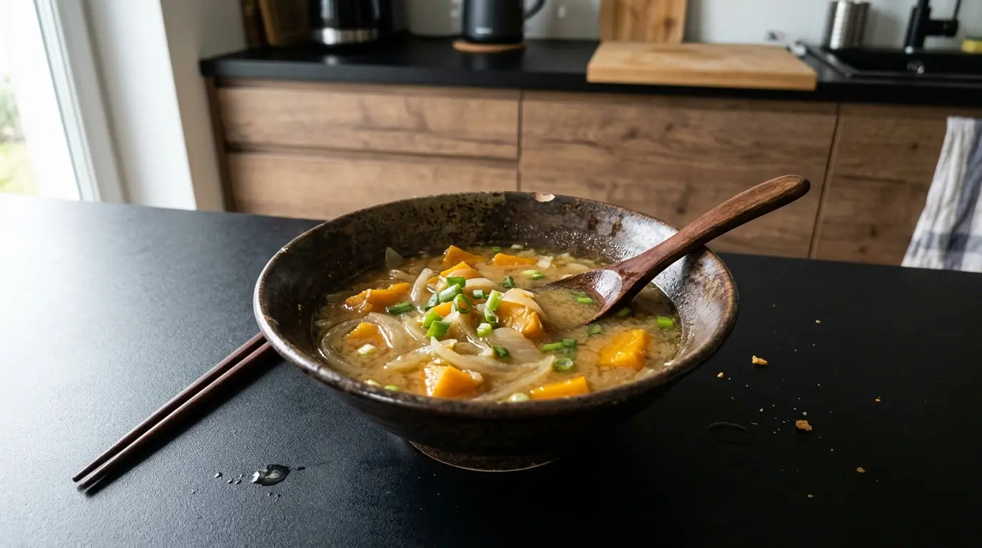 Japońska zupa z dynią i miso